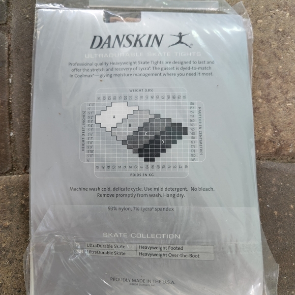 Ice Skating Danskin Dancewear Womens Heavyweight Footed Figure Skating Tights - Picture 2 of 5